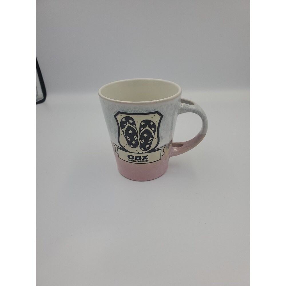 Outer Banx Mug  OBX  14 oz  4 7/8” Tall Coffee Tea Cup PCF Souvenir no Spoon